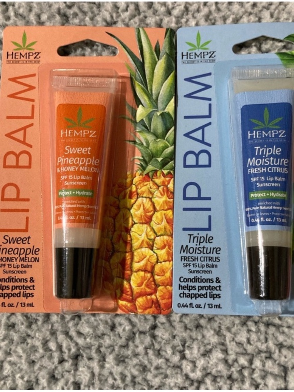 1 Hempz Sweet Pineapple & Triple Moisture Fresh Citrus Lip Balm of YOUR CHOICE!